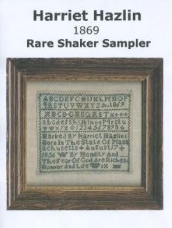 click here to view larger image of Harriet Hazlin Sampler 1869 (chart)