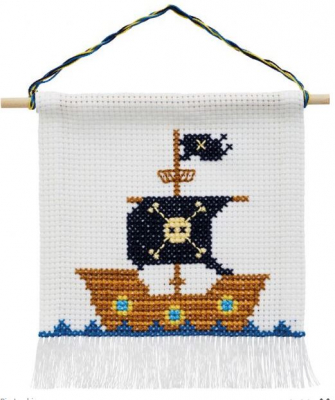 click here to view larger image of Pirate Ship (counted cross stitch kit)