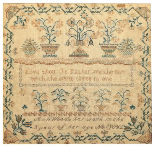 click here to view larger image of Ann Woods 1842 Sampler Reproduction (chart)