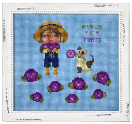 click here to view larger image of Happiness Is Pansies (chart)