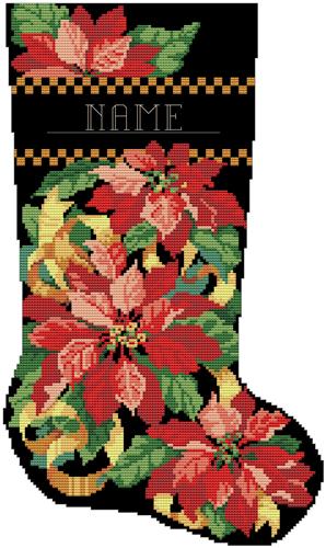 click here to view larger image of Poinsettia Stocking (chart)