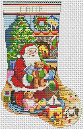 click here to view larger image of Santas Visit Stocking (chart)