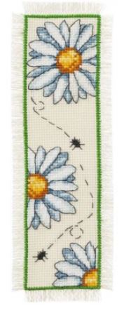 click here to view larger image of Daisies Bookmark (counted cross stitch kit)