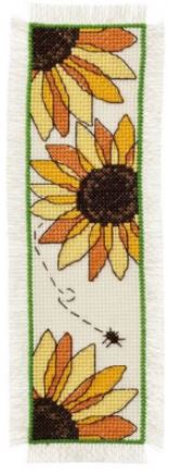 click here to view larger image of Sunflowers Bookmark (counted cross stitch kit)