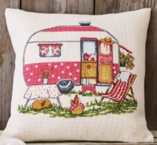 click here to view larger image of Caravan Cushion (counted cross stitch kit)