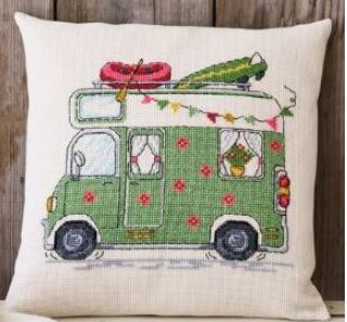 click here to view larger image of Camper Cushion (counted cross stitch kit)