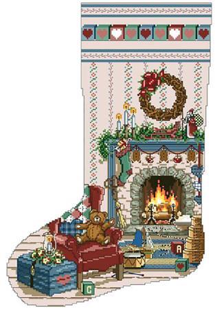 click here to view larger image of Home for Christmas Heirloom Stocking (chart)