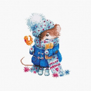 click here to view larger image of Christmas Mouse (counted cross stitch kit)