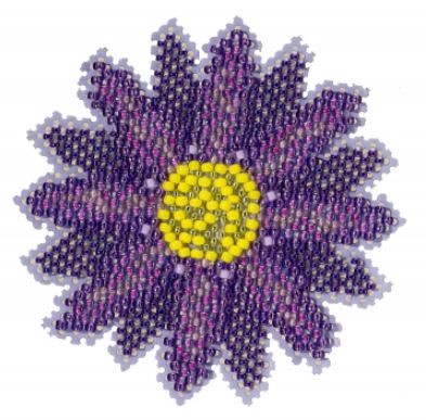 click here to view larger image of Purple Flower (2022) (counted cross stitch kit)