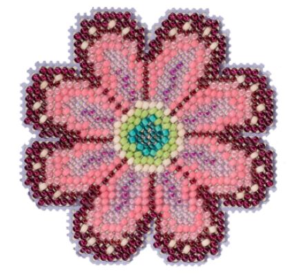 click here to view larger image of Pink Flower (2022) (counted cross stitch kit)