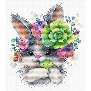click here to view larger image of Charming Rabbit (counted cross stitch kit)