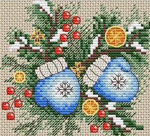 click here to view larger image of Warm Mittens (counted cross stitch kit)