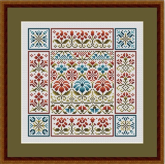 click here to view larger image of Oma's Flower Garden Sampler (chart)