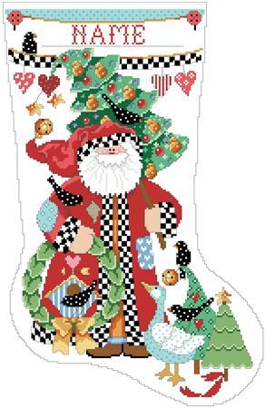 click here to view larger image of Folk Art Collection Stocking (chart)