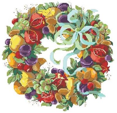 click here to view larger image of Della Robbia Wreath (chart)