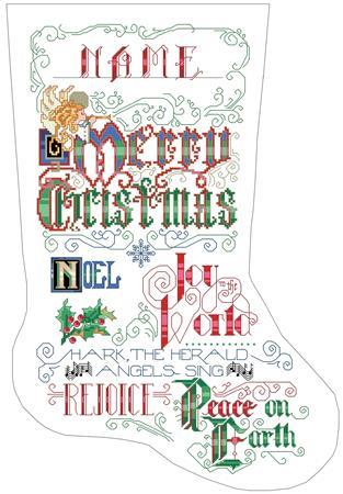 click here to view larger image of Calligraphy Stocking (chart)