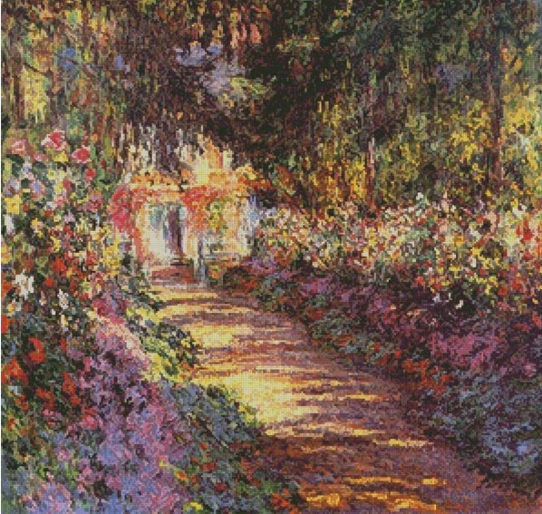 click here to view larger image of Garden Path at Giverny (Claude Monet) (chart)