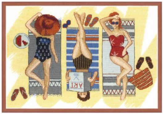 click here to view larger image of Rest at the Sea (counted cross stitch kit)