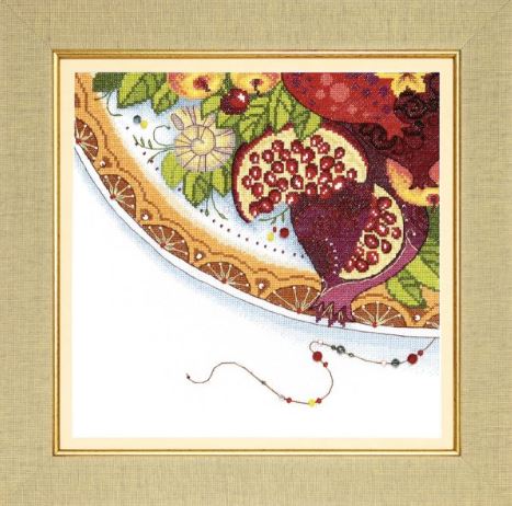 click here to view larger image of Colors of East - Pomegranate (counted cross stitch kit)