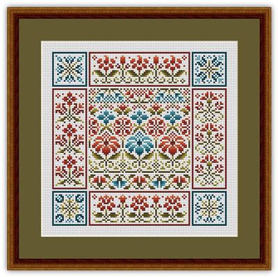 click here to view larger image of Omas Flower Garden Sampler (chart)