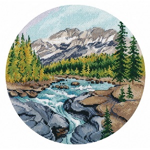 click here to view larger image of Canada Johnston Canyon (counted cross stitch kit)