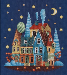 click here to view larger image of Frosty Night (counted cross stitch kit)
