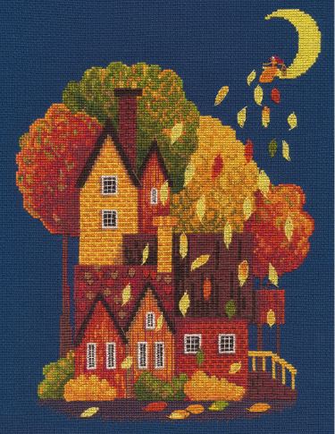click here to view larger image of Magic Leaf Fall (counted cross stitch kit)