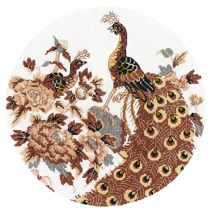 click here to view larger image of Peacocks  (counted cross stitch kit)