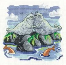 click here to view larger image of Sealed with a Kiss (counted cross stitch kit)
