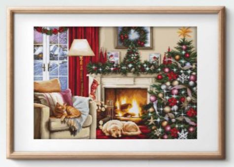 click here to view larger image of Christmas Interior (counted cross stitch kit)