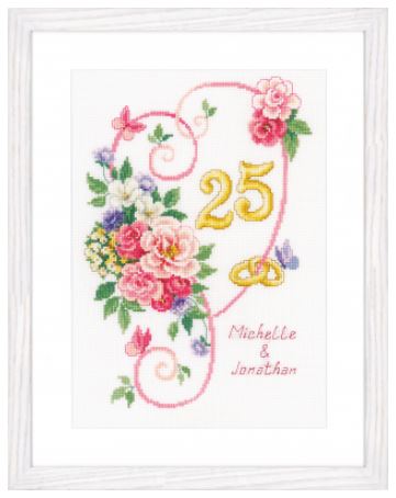 click here to view larger image of Wedding Anniversary (counted cross stitch kit)