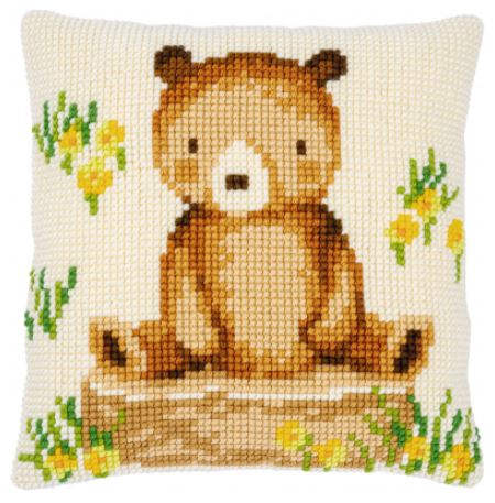click here to view larger image of Forest Animals-Bear Cushion (needlepoint kit)
