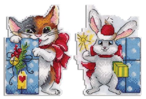 click here to view larger image of Its Time to Open Gifts (counted cross stitch kit)