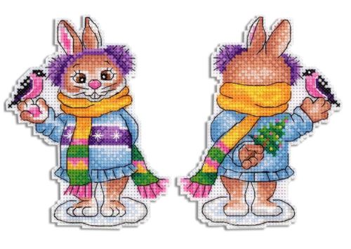 click here to view larger image of Bunny with a Bird (counted cross stitch kit)