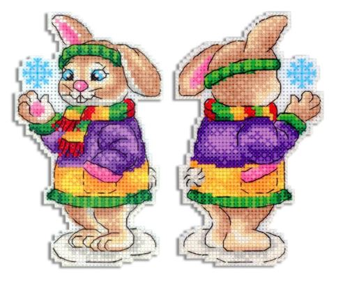 click here to view larger image of Bunny with a Snowflake (counted cross stitch kit)