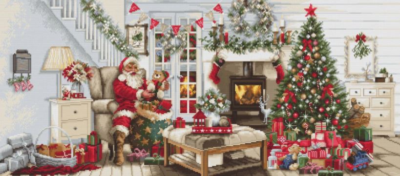 click here to view larger image of Santa Interior (counted cross stitch kit)