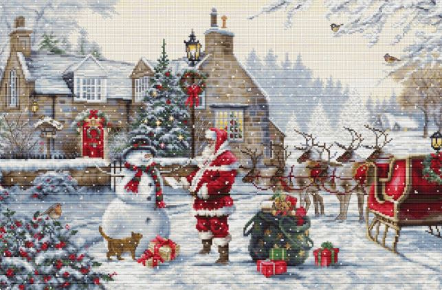 click here to view larger image of Santas Cottage (counted cross stitch kit)