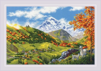 click here to view larger image of Mountain Village (counted cross stitch kit)