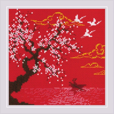 click here to view larger image of Under Heaven - Lake (counted cross stitch kit)