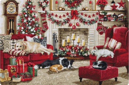 click here to view larger image of Pets Interior (counted cross stitch kit)