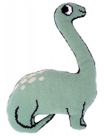 click here to view larger image of Dinosaur Shaped Cushion (counted cross stitch kit)