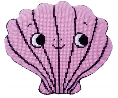 click here to view larger image of Shell Shaped Cushion (counted cross stitch kit)