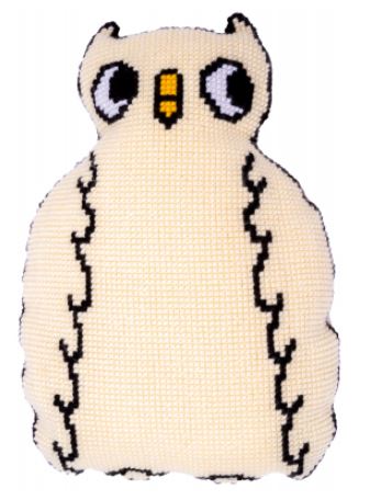 click here to view larger image of Owl Shaped Cushion (counted cross stitch kit)
