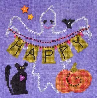 click here to view larger image of Halloween Happy - Includes Buttons (chart)