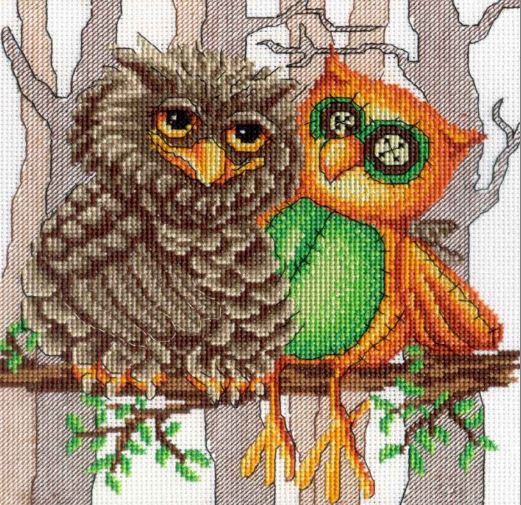 click here to view larger image of Owls Friend (counted cross stitch kit)