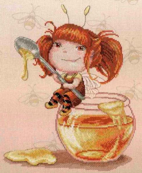click here to view larger image of Honey Fairy (counted cross stitch kit)