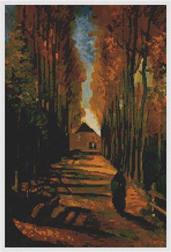 click here to view larger image of Avenue of Poplars at Sunset (chart)