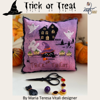 click here to view larger image of Trick or Treat Pillow (chart)