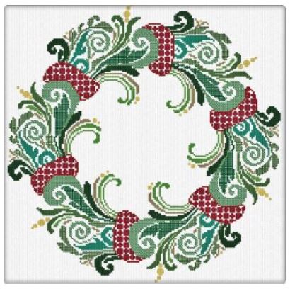 click here to view larger image of Happy Wreath (chart)