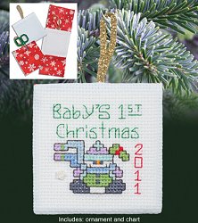 click here to view larger image of Christmas Pocket Ornament - Baby's First Christmas (chart)